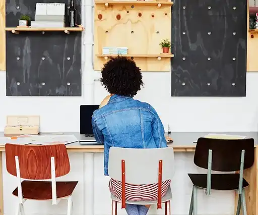 Professional workspace showing domain registration process