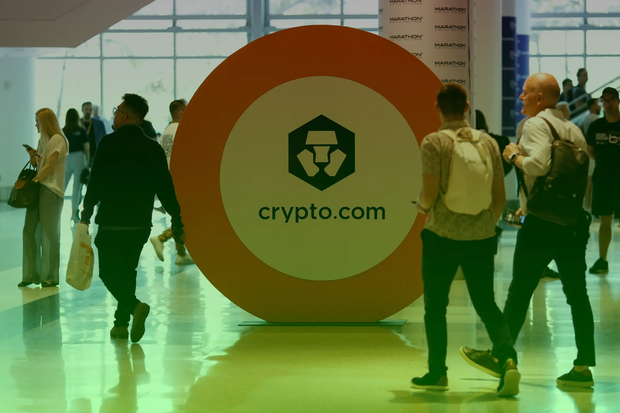 Professional cryptocurrency business naming workspace with Bitcoin and blockchain elements