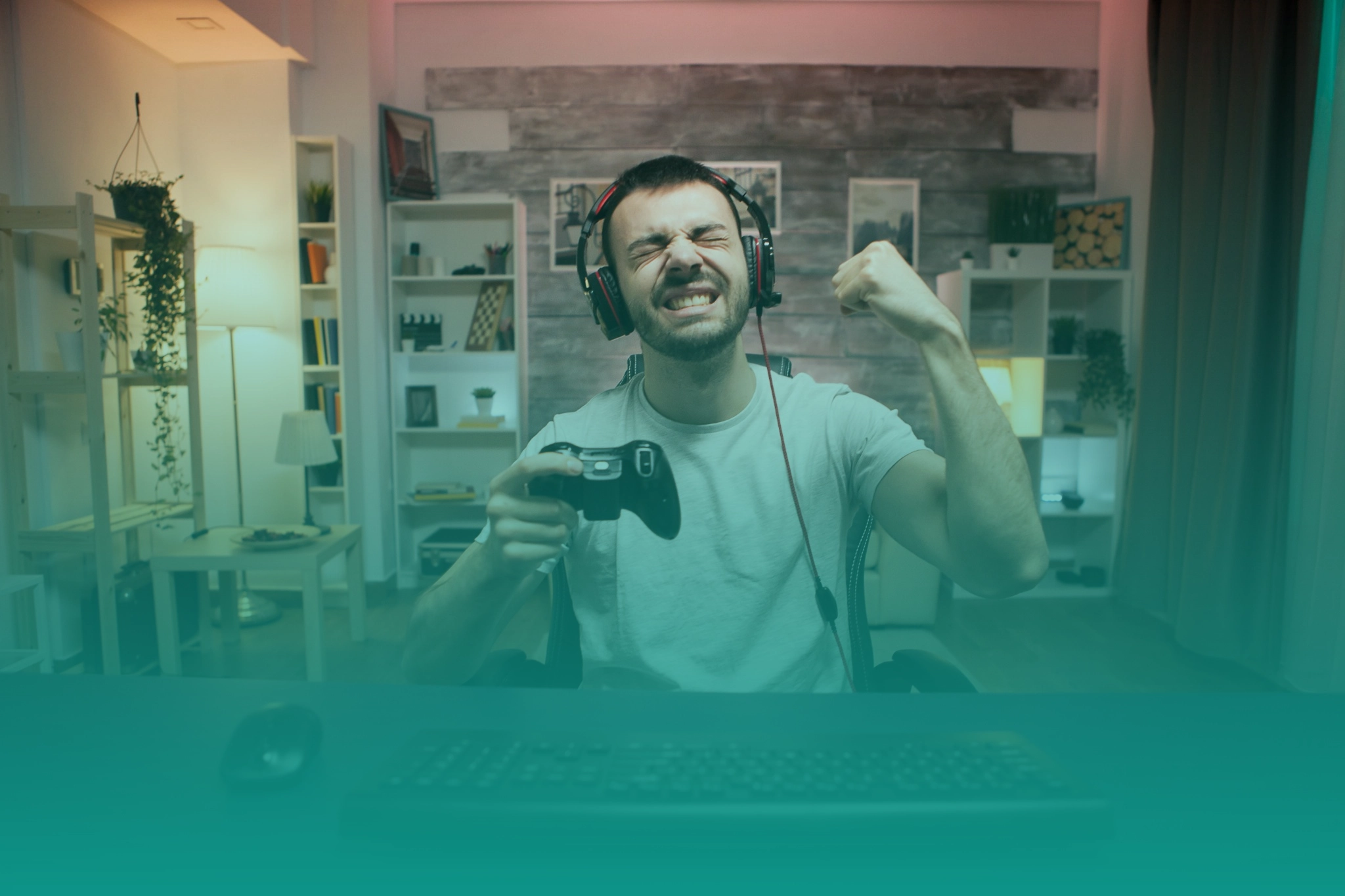 Professional gaming website branding workspace with gaming elements and creative naming process