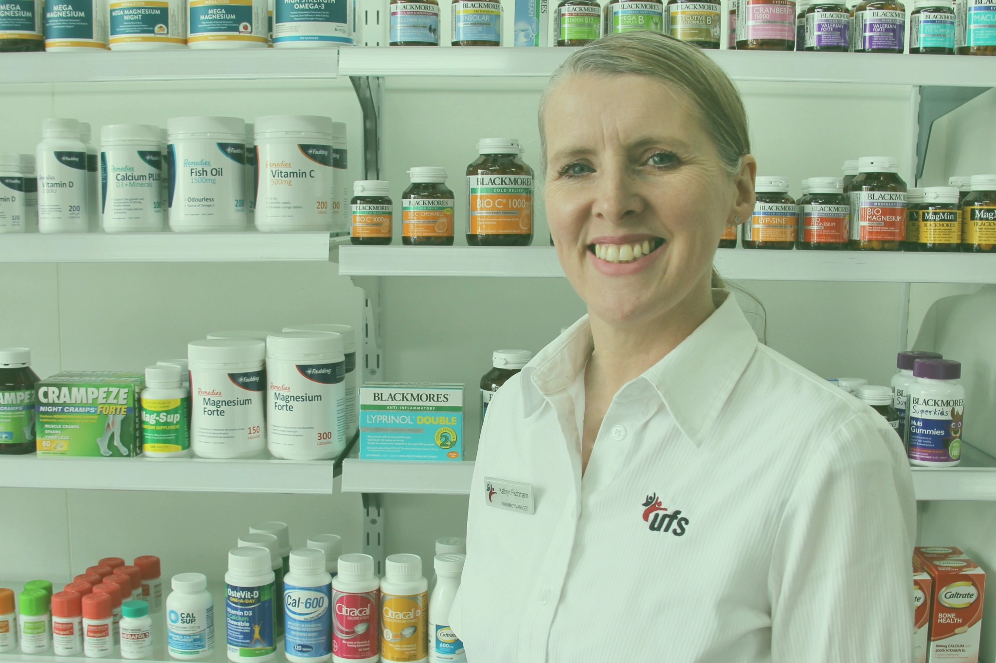 Professional supplement business branding workspace with health products