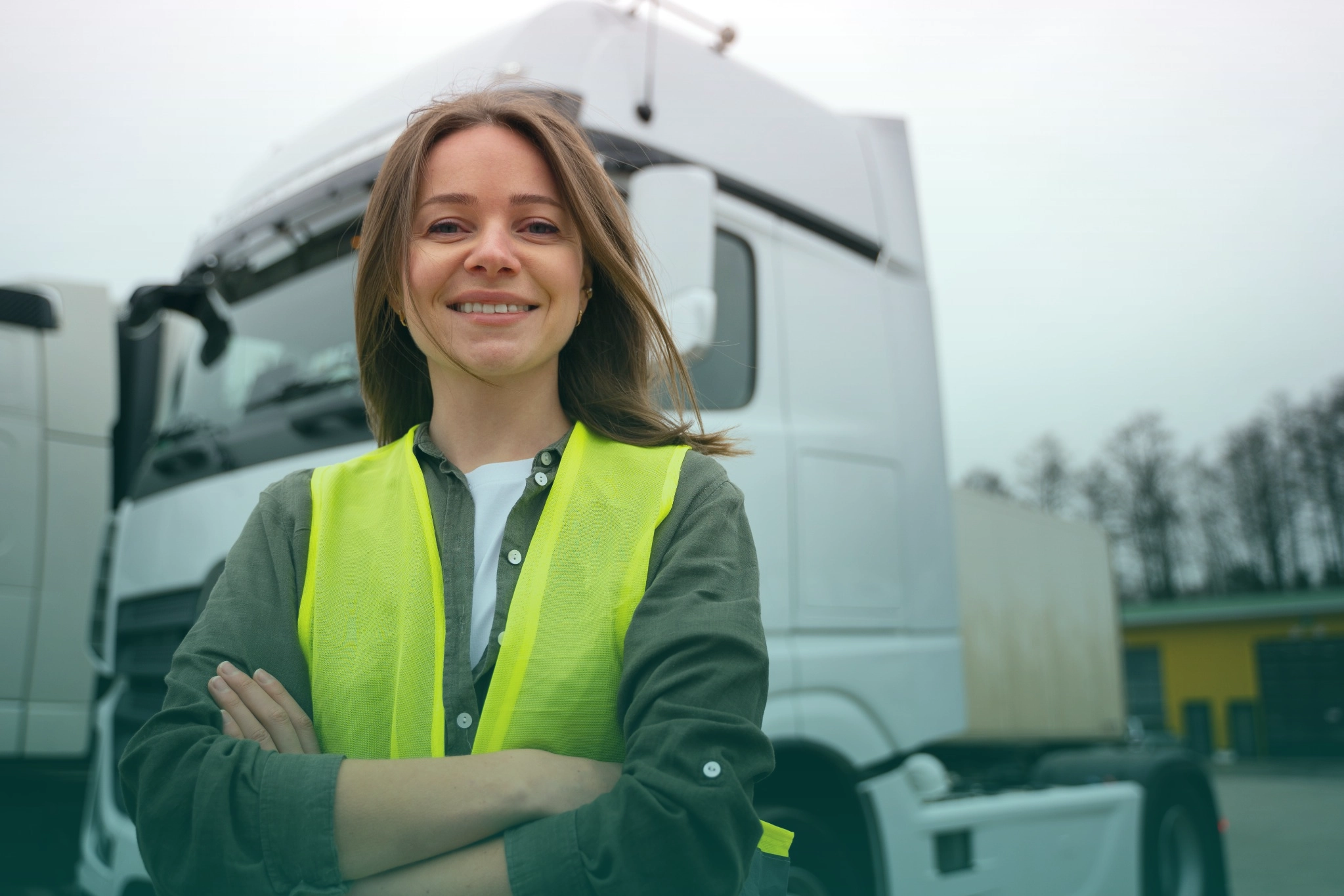 Professional trucking and logistics company naming workspace with transportation elements